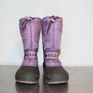 Womens size 6 Sorel snow boots purple two tone